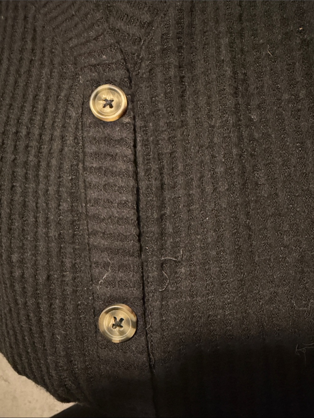 Torrid WORN ONCE Super Soft Black Button Front Waffle Knit Cardigan Size 1 - Picture 4 of 6